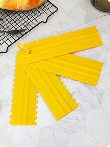 长款四件套蛋糕奶油刮刀，波浪形双面锯齿刮刀，家用烘焙工具 - 查看 7