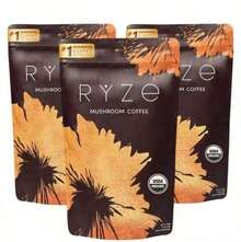 Mushroom Coffee – USDA Organic Instant Coffee With 6 Adaptogenic Mushrooms (Cordyceps, Lion's Mane, Turkey Tail) & MCT Oil – Boost Energy, Focus, Digestion & Immunity – 30 Servings, Made In USA - 3包 - 查看 11