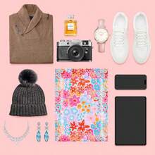 100pcs 6x9 Inches Poly Mailers Waterproof Tear Resistant Mailing Envelopes Cute Small Busin Bags For Clothes Gifts - Flowers - Flowers - 查看 4