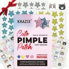 160pcs Sparkling Star + New Cat Face Stickers, Makeup Concealer Tools, Hiding Cover, Makeup Essential Items, Back To School Makeup Supplies - Multicolor - View 9