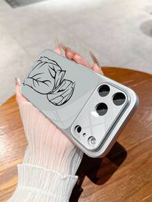 1pc New Stylish Black Line Helmet Rider Pattern Luxury Large Window Tempered Glass Camera Lens Protection Phone Case Compatible With IPhone 17/17Pro/17ProMax/17Air/16/16Pro/16ProMax/16Plus/15/15Plus/15Pro/15ProMax/14/14Plus/14Pro/14ProMax/13/13Pro/13ProMax/12/12Pro/12ProMax/11/11ProMax, Matte Anti-Drop, Full Coverage Metal Paint Premium Protection Cover - Multicolor - View 7