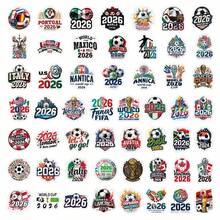 FIFA 足球賽主題貼紙套組，多圖案組合裝飾貼紙，球迷個性化DIY小物，適用於行李裝飾、日常用品個性化點綴、滑板裝飾、手帳裝飾、筆記本裝飾，世界盃周邊居家裝飾 - 50pcs - 查看 6