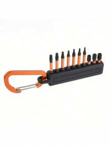 1 Pc Hanging Buckle Storage Strip, Ten Hole Screwdriver, Drill Bit Storage Rack, Drill Bit Bracket With Climbing Buckle - Multicolor - View 3