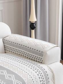 1 chiếc đệm sofa phong cách Bohemian chống thú cưng, đệm ngồi bằng lụa băng mát lạnh chuyên dụng cho mùa hè, vỏ bọc sofa có thể giặt được, tấm bảo vệ cao cấp cho phòng khách và phòng ngủ. - Xám - Xem 8