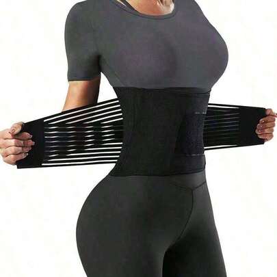 1pc Women Waist Trainer Body Shaper Faja Slimming Sheath Woman Flat Belly Trimmer Corset Fitness Belt Cincher Wrap Workout GaineFor Outdoor,Sport,Travel,Household,Office,School