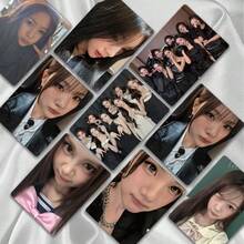 50张Hearts2Hearts Lomo卡 - K-Pop女团小卡，《The Chase》专辑和《RUDE!》歌曲主题，JIWOO/CARMEN/YUHA/STELLA/JUUN/A-NA/IAN/YE-ON全员合集，2026粉色礼盒粉丝周边 - 彩色 - 查看 7