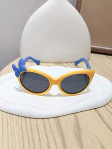 1副女童（4-8岁）软硅胶太阳镜，蝴蝶结设计，偏光防紫外线，防碎且可弯曲，可爱公主风，是生日礼物、假日郊游和四季佩戴的完美之选。 - 彩色 - 查看 5