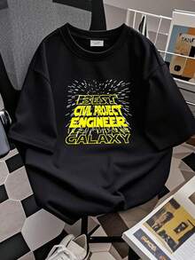 Women T-Shirt Print Civil Project Engineer Cool Galaxy Job Baseball Cap Snapback Caps Knitted Hat - Black - View 2
