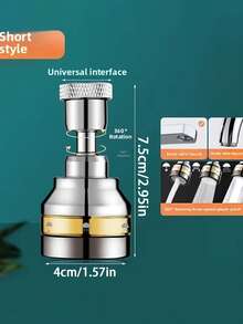 Cabezal de rociador de grifo de precisión mejorado, boquilla de extensión de grifo de cocina giratoria a 360°, con manguera de extensión antisalpicaduras, rosca giratoria y anillo de sellado, adaptador de conexión rápida, control de flujo, adecuado para fregadero, baño de autocaravana y cocina comercial, extensor de grifo antichisporroteo de autocaravana, cabezal de ducha con filtro, accesorio de fregadero doméstico que ahorra agua, opción de regalo ideal y renovación del hogar - Multicolor - Ver 4