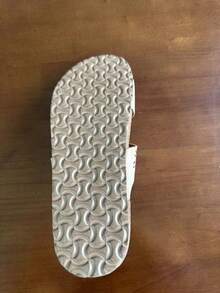 1 Pair Elegant Hollow-Out PU Leather Casual Sandals, Suitable For Beach & Summer - Beige - View 5