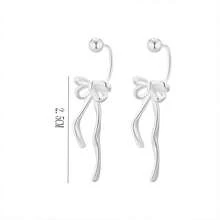 1 Đôi bông tai nơ ruy băng dễ thương, kiểu dáng vặn vít, đa năng và thanh lịch, là món quà lý tưởng cho phụ nữ. - Hoa tai - Xem 5