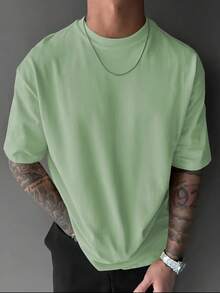 Herren Sommer- und Herbst T-Shirt aus 100% Baumwolle, mit Mojito-Muster, für Alltag, Streetwear, Urlaub, Lässig und Sportbekleidung - Hellgrün 2 - Übersicht 4