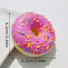可挤压甜甜圈造型汉堡玩具，减压挤压球，蛋糕装饰模型，新奇有趣的玩具 - 彩色 - 查看 4