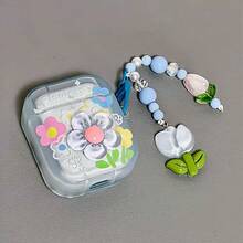 Funda protectora con diseño floral compatible con Apple, anti-arañazos y protección contra caídas - transparente - Ver 2