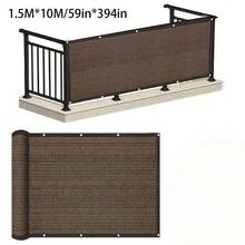 Thickened Balcony Privacy Sunshade Net | 90% Shading Rate, UV Protection, Windproof And Dustproof, Suitable For Outdoor Balcony, Garden, Patio, Swimming Pool, Available In Multiple Colors. Slight Color Difference Between Physical Product And Image Due To Photography And Lighting Conditions. - 1 Piece Of Any Color - View 24