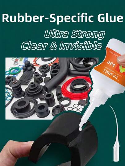 Heavy Duty Rubber Adhesive | Suitable For Rubber, Silicone, PU, TPE And TPR | Professional Grade PU Leather, Rubber, Vinyl And Plastic Material Adhesive | Applicable For Automotive Seats, Yoga Mats, Rubber Seals, Gaskets, Rubber Flooring, Hoses, Belts, PU Decorations And All Rubber Products | Fast Curing, Firm And Stable, Won't Loosen Or Fall Off | Universal Repair Glue For Home Repairs, DIY Projects And Daily Use