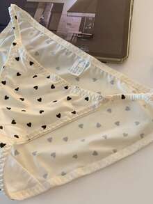 Belle Étoile Two Black And White Ice Silk One-Piece Seamless Underwear Women's Cross Mid-Waist Sexy 10A Antibacterial Extended Gear Letters Wavy Edge Triangle - 黑色杏色兩件套 - 查看 10