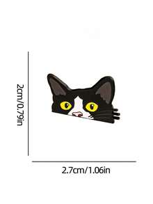 Cow Cat Enamel Brooch Pin Fashion Decorative Brooches Ornaments Lapel Bag Badges Jewelry Gifts - Multicolor - View 2