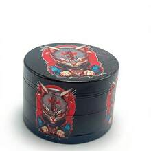1个红黑卡通猫咪香料研磨器，50毫米4层精细研磨，方便的厨房工具 - 查看 6