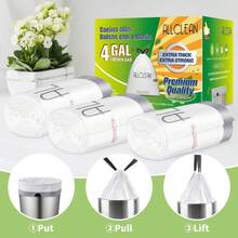 ALEAN 4 Gallon Trash Bags, 180 Counts (6 Rolls) Unscented Dstring Garba Bags, Extra Thi  Trash Can Liners For Bathroom, Office, Kitchen, 10-15L Small Trash Bins Variant 4 - Thùng 4 gallon màu trắng (180 chiếc) - Xem 6