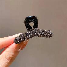 1/6pcs Rhinestone Letter Hair Clips, Small Elegant Hair Claw Hairpins For Women - Multicolor - View 8