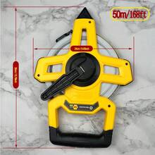 30米、50米、100米公制纤维卷尺，双面尼龙涂层，开放式卷轴，双面玻璃纤维卷尺，适用于工程师、场地和现场测量。 - 50米 - 查看 6