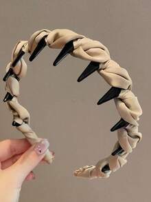 3条/1条女士丝滑缎面轻盈纯色黑色卡其棕色防滑塑料缎面发箍，时尚百搭优雅简约头饰，适合日常佩戴、休闲、派对、通勤、海滩、发型设计、化妆、服装配饰发带发箍 - 彩色 - 查看 10