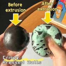 1个酥脆挤压球，缓解焦虑玩具，玩具，手部压力缓解玩具，复活节玩具，挤压玩具，减压玩具，焦虑与放松，派对礼物，礼品袋填充物，生日礼物，毛绒挤压玩具，Taba形状的挤压玩具，用于缓解压力 - 彩色 - 查看 5