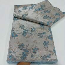 Vải ren dệt hoa văn châu Phi mới nhất năm 2026, chất lượng cao, vải ren lưới, ren mạ vàng kiểu Pháp, thích hợp cho váy cưới. - B - Xem 2