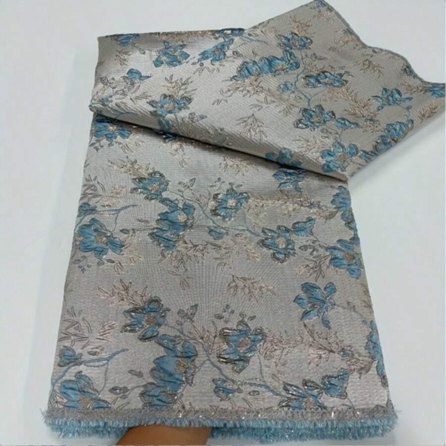 Vải ren dệt hoa văn châu Phi mới nhất năm 2026, chất lượng cao, vải ren lưới, ren mạ vàng kiểu Pháp, thích hợp cho váy cưới.