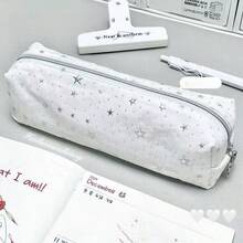 1pc Star Polka Dot Minimalist Cute Pencil Case, Student Stationery Starry Dotted High-Quality Zipper Storage Bag - Pencil Case - View 5
