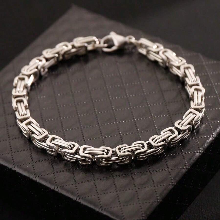 Men's Punk Style Cross Vintage Genuine Leather Bracelet, New Fashionable High-Quality Daily Wear, Suitable For Birthday, Engagement Gifts - 多色的 - 查看 1