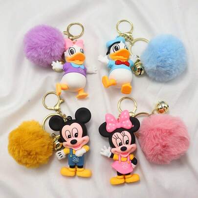 Disney 钥匙扣、包包挂饰、吊坠、3D背包娃娃吊坠、汽车钥匙链、可爱配饰、适合作为礼物、情侣礼物