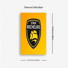 Lấy cảm hứng từ Stade Rochelais, khăn tắm biển siêu mềm làm từ sợi microfiber - Thiết kế biểu tượng sư tử thời trang, nhanh khô và nhẹ, thích hợp cho bơi lội, tập thể dục, yoga - 256gsm, hình chữ nhật, người bạn đồng hành lý tưởng khi đi du lịch, khăn tắm biển. - ST - Xem 14