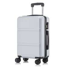 YONSLY Hard Shell Suitcase 16/20/24/28 Inches With 4 Wheels 360° Combination Lock Soft Rubber Handle Mesh Pocket Lightweight Suitcase For School - Silver - View 2