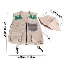 Conjunto de ropa de aventura para niños, disfraz de rendimiento al aire libre, explorador de insectos, disfraz de arqueólogo para juego de roles para niños - Verde - Ver 9