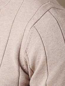 GRDR Men's Summer Knit Solid Ribbed Short Sleeve Sweater, Sporty Casual, Suitable For Outdoor Activities - Apricot - View 12