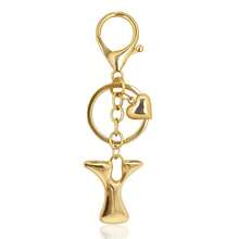 Gold Heart Bubble Initial Bag Charms For Handbags – Cute Initial Letter Keychain For Women, Purse Charms Gift - Gold - View 33