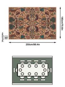 1 Stück schöner vintage-bohemischer Blumen-Teppich/Fußmatte, weicher Kunstwollteppich, geeignet für Outdoor, Eingang, Wohnzimmer, Schlafzimmer, maschinenwaschbar, ganzjährig, großes Wohndekoration - Verschiedenfarbig - Übersicht 14