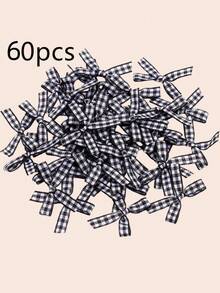 60 chiếc nơ bướm mini kẻ caro thủ công, nơ gói quà, phụ kiện quần áo nội y, kẹp tóc, đồ dùng DIY - Xem 13