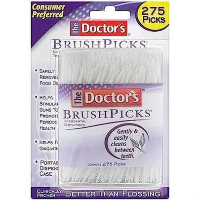 The Doctor's BrushPicks, Interdental Brushes & Dental Picks, Gently Remove Food Debris From Braces & Dental Work, 275 Count