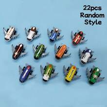 8/16pcs Mini Inertial Powered Manual Creative Airplane Model, Party Favors And Christmas Stocking Stuffers, Suitable For Christmas, Halloween, Thanksgiving And Easter Holidays (Random Patterns And Styles) - Multicolor - View 5