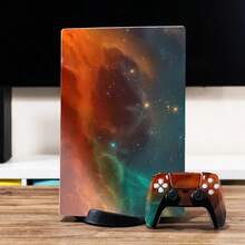 1 Set Of Printed Skin Stickers For Disc Edition Game Console, Scratch-Resistant, Non-Slip, Durable, Creative Design (3 Pieces/Set) - View 2