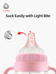1pc PPSU Self-Flowing Baby Bottle With 360° Gravity Ball, Easy-Grip Handle, Silicone Nipple, Anti-Colic Design, Leak-Proof, Easy Suction, 160ml, Suitable For Infants 6 Months And Above - Multicolor - View 3