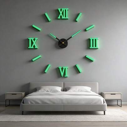 16"/36"/47" Horloge murale design moderne 3D/2D Horloge à quartz Mode Autocollant de surface miroir en acrylique Décoration de salon Maison Décoration Horloge Autocollant de numéro miroir Décoration de salon Bureau Cadeau Décoration de la maison Décoration de la chambre