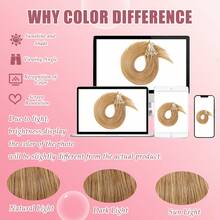 Tóc nối Micro Link, Tóc nối Micro Loop, Tóc nối hạt Micro 18 inch, Tóc nối Microlink thật dành cho nữ - Nhiều màu - Xem 8