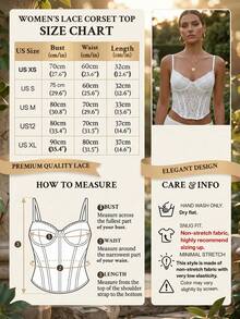 Lace-Pattern Herringbone Waist Slim-Fit Camisole Top Casual White Summer - White - View 9