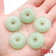 20个圆形玻璃和平扣吊坠，祝福扣挂件，适用于DIY项链、手链、耳环等首饰制作工艺品，尺寸：8/10/12/15/18/20/22/25毫米 - 彩色 - 查看 16