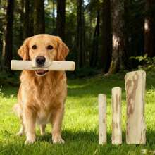 1pc Natural Coffee Wood Dog Chew Stick, Helps Clean Teeth, Suitable For Dogs/Puppies/Small Pets, Relieves Stress, Releases Energy, All Season Use - Multicolor - View 1