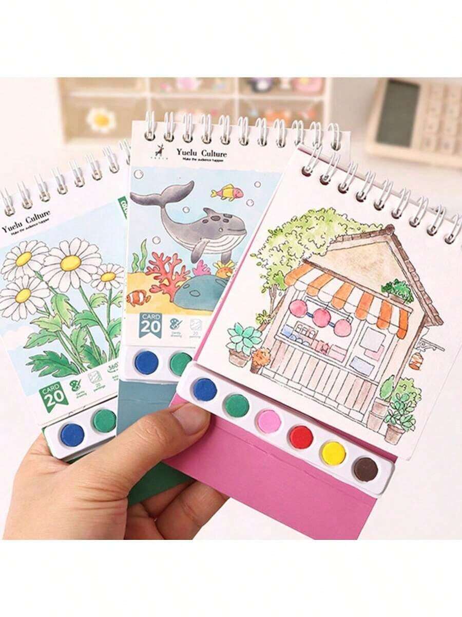 20 Pages/Book Watercolor Paper Watercolor Painting Set, Complete Creative Art Set, Watercolor Art Activity, Creative Leisure Activity, Watercolor Illustration, Excellent Artwork, Watercolor Painting Supplies